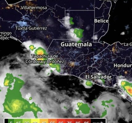 Alerta de depresión tropical en el Pacífico Sur; se esperan lluvias muy fuertes en Chiapas, Oaxaca y sur de Veracruz. Mantente informado y sigue las recomendaciones oficiales.