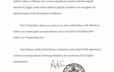 La reforma judicial en México es crucial para mejorar la justicia y seguridad, con Estados Unidos dispuesto a colaborar estrechamente en su implementación.