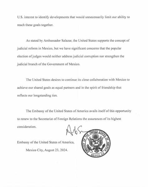 La reforma judicial en México es crucial para mejorar la justicia y seguridad, con Estados Unidos dispuesto a colaborar estrechamente en su implementación.