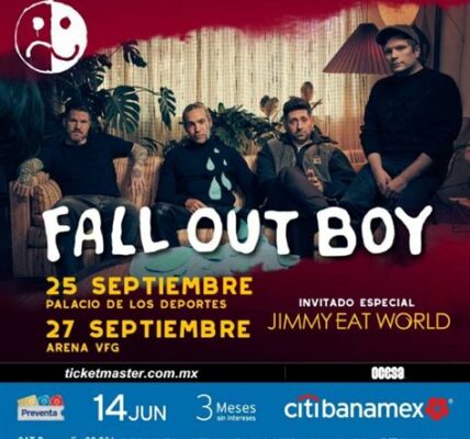 Fall Out Boy enloquece a 15 mil fanáticos en CDMX con un concierto épico y lleno de éxitos.