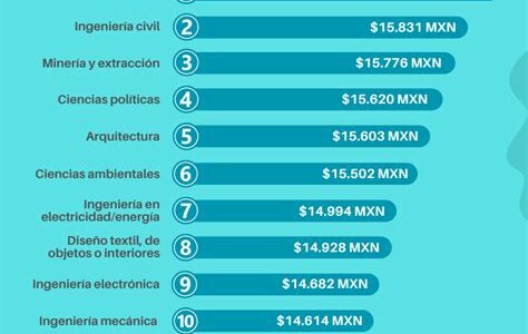 Medicina, Ingeniería en Sistemas y Derecho lideran las carreras mejor pagadas en 2024 en México, con salarios de hasta $35,000 mensuales.