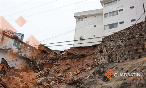 Las lluvias intensas en Acapulco provocaron el colapso de un muro en el hotel Ritz, alertando a turistas y empleados, sin heridos reportados.