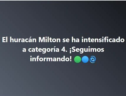 Prepárate para el huracán Milton: sigue las indicaciones de Protección Civil y mantente informado para minimizar riesgos en Yucatán.