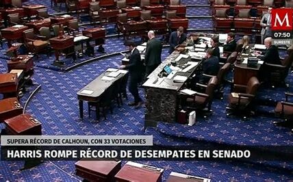 Kamala Harris, con 99 votos de desempate, destaca la polarización en el Senado de EE. UU., crucial para la agenda demócrata en un Congreso dividido.