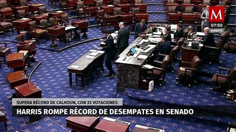 Kamala Harris, con 99 votos de desempate, destaca la polarización en el Senado de EE. UU., crucial para la agenda demócrata en un Congreso dividido.