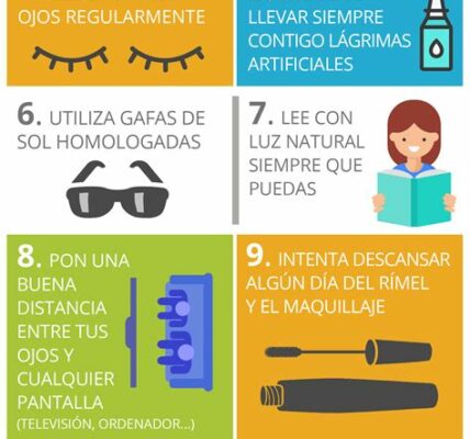 Cuida tus ojos con hábitos simples: alimentación sana, protección solar, descansos visuales y revisiones médicas. La prevención es clave para una buena salud ocular.