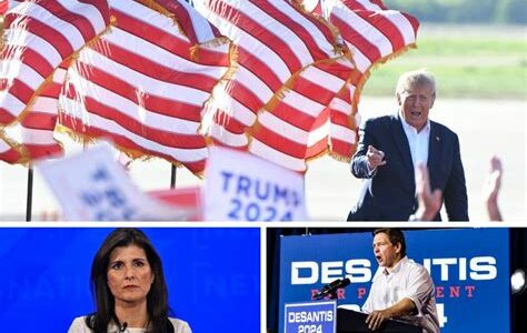 Trump lidera con 59% de apoyo republicano, superando a DeSantis y Haley. A pesar de retos legales, su campaña sigue fuerte rumbo a 2024.