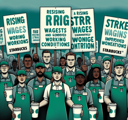 Baristas de Starbucks en huelga exigen salarios justos y mejores condiciones laborales, reflejando un creciente movimiento sindical. La presión sobre la empresa aumenta significativamente.