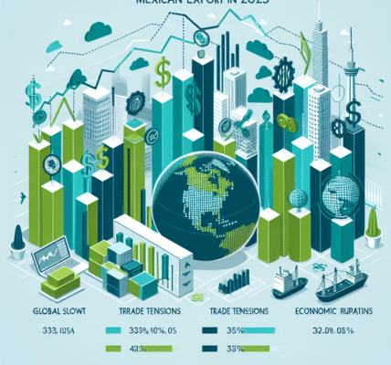 Las exportaciones mexicanas enfrentan desafíos en 2025: desaceleración global, tensiones comerciales y fluctuaciones económicas impactan el crecimiento. Estrategias adecuadas son clave para mitigar efectos negativos.