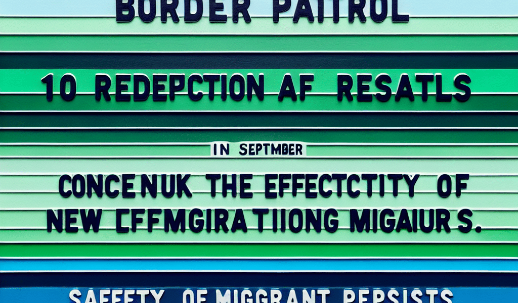Patrulla Fronteriza reporta una reducción del 10% en detenciones en septiembre, destacando la efectividad de nuevas medidas migratorias. Preocupación por la seguridad de migrantes persiste.