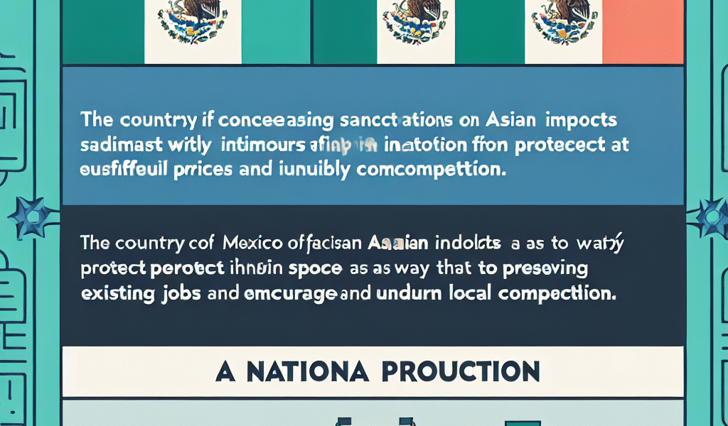 México considera aumentar sanciones a importaciones asiáticas, protegiendo la industria nacional ante precios injustos y competencia desleal. La intervención busca preservar empleos y fomentar producción local.
