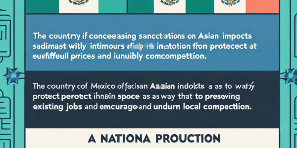 México considera aumentar sanciones a importaciones asiáticas, protegiendo la industria nacional ante precios injustos y competencia desleal. La intervención busca preservar empleos y fomentar producción local.
