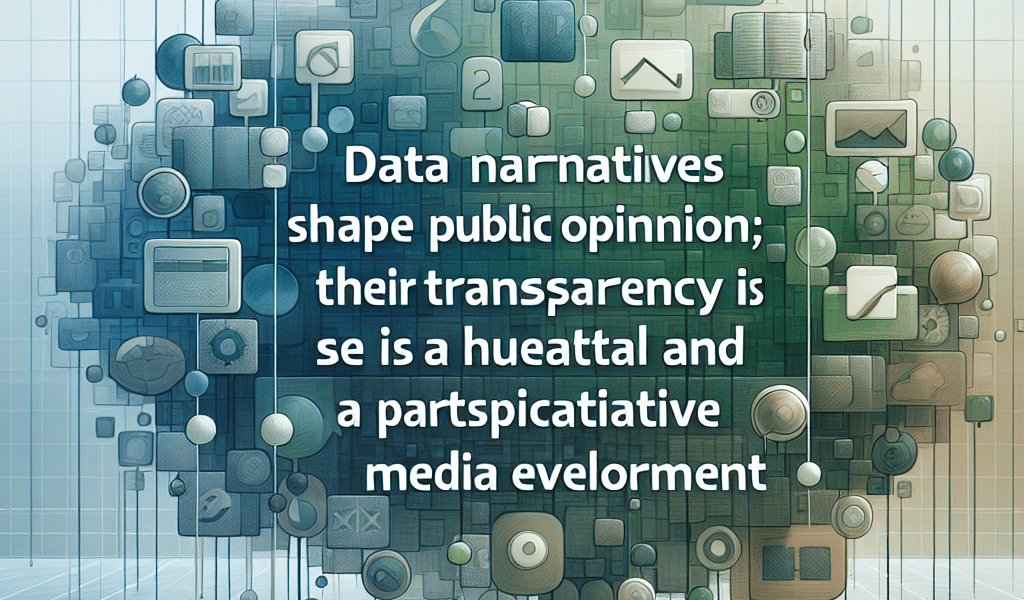 Las narrativas de datos moldean la opinión pública; su transparencia es esencial para un entorno mediático saludable y participativo.