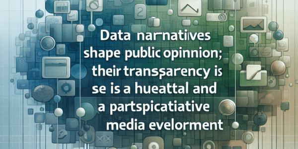 Las narrativas de datos moldean la opinión pública; su transparencia es esencial para un entorno mediático saludable y participativo.