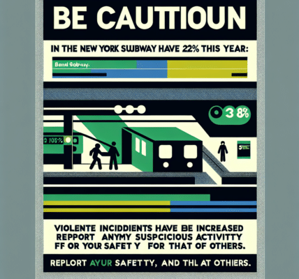 Sé precavido en el metro de Nueva York: incidentes violentos han aumentado un 22% este año. Informa cualquier actividad sospechosa para tu seguridad y la de otros.