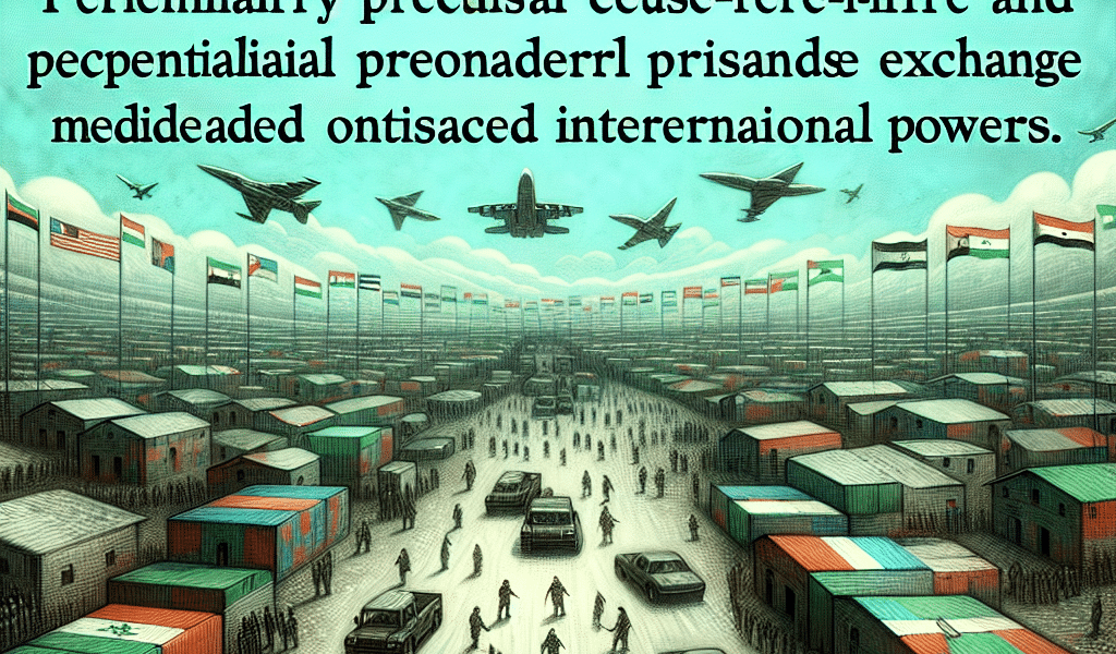 Tensiones en Medio Oriente se alivian con un cese al fuego preliminar y posible intercambio de prisioneros, mediado por potencias internacionales. Optimismo cauteloso predomina.