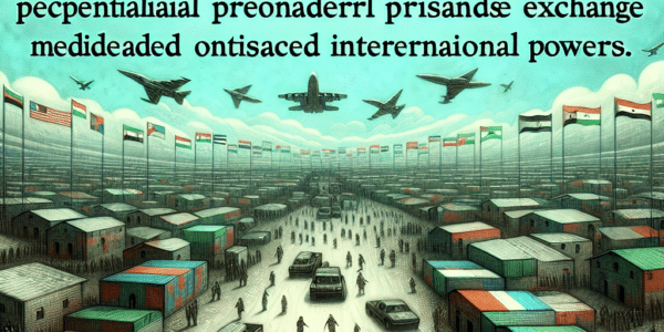 Tensiones en Medio Oriente se alivian con un cese al fuego preliminar y posible intercambio de prisioneros, mediado por potencias internacionales. Optimismo cauteloso predomina.