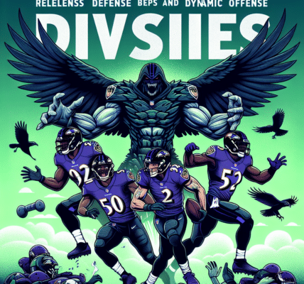 Los Ravens dominan la división con defensa implacable y ofensiva dinámica. Su trabajo en equipo los proyecta hacia el éxito en los playoffs y el Super Bowl.