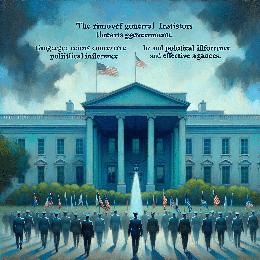 La remoción de inspectores generales amenaza la transparencia gubernamental, generando preocupación por la influencia política y el control efectivo en agencias clave.