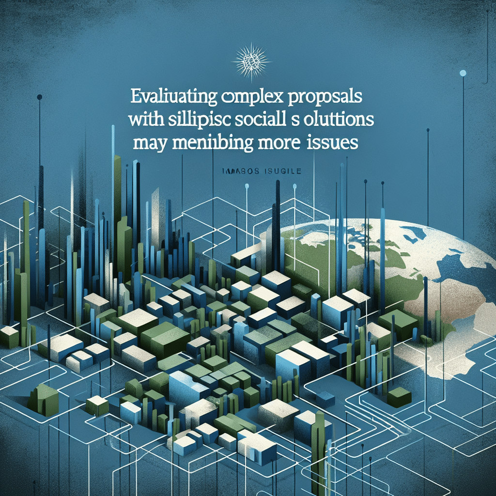Evaluar propuestas complejas con impacto social es crucial; soluciones simplistas pueden generar más problemas. La diplomacia es esencial en conflictos como el de Gaza.