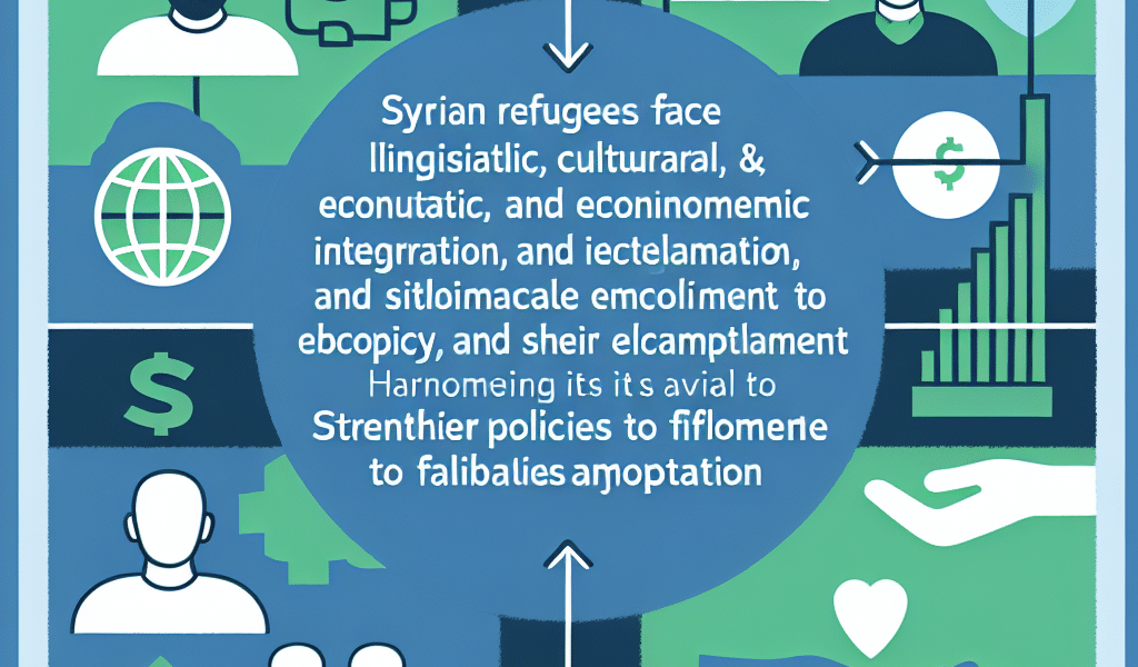 Los refugiados sirios enfrentan barreras lingüísticas, culturales y económicas, complicando su integración y acceso a empleo adecuado. Es vital fortalecer políticas para facilitar su adaptación.