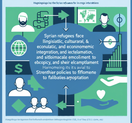 Los refugiados sirios enfrentan barreras lingüísticas, culturales y económicas, complicando su integración y acceso a empleo adecuado. Es vital fortalecer políticas para facilitar su adaptación.